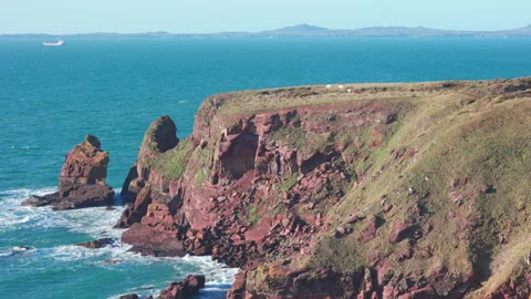 A view across St Brides Bay Pembrokeshire Stock Footage 207394329