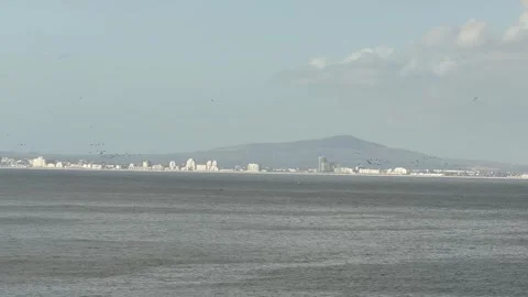 View across Table Bay in Cape Town. Stockbeeldmateriaal 332617654