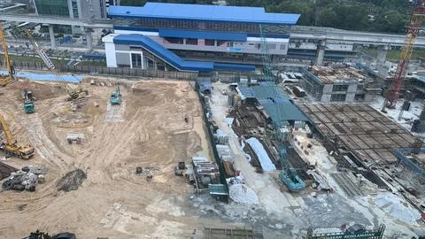 View of an active construction site Stock Photos