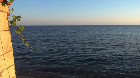 View of the Aegean sea from the shore Stock Footage 80593254