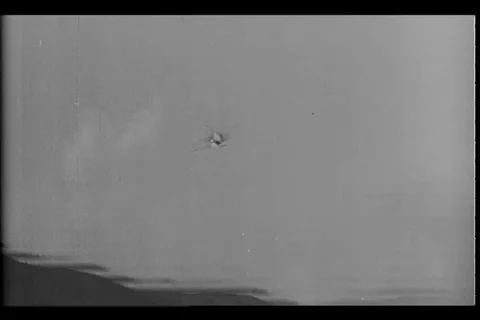 View of aerial attack on the enemy positions - 1950 Stock Footage 102178103