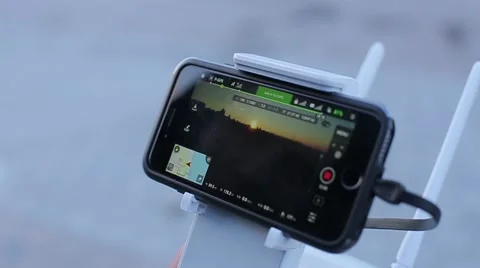 The view from the aerial drone on the screen Stock Footage 61431151