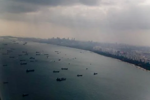 View from aeroplane. Stock Photos