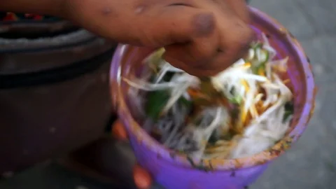 View of african salad 스톡 동영상 119970657