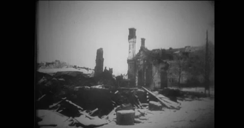 View of aftermath after war Stock Footage 43403239