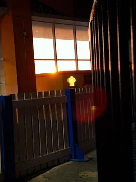 View of the afternoon light from the window Foto stock