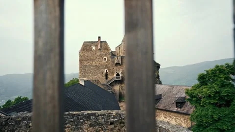 View of Aggstein Castle - Austria Aggstein Stock Footage 243378518