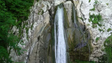 View of the Agurskiy waterfall Stock Footage 131469902