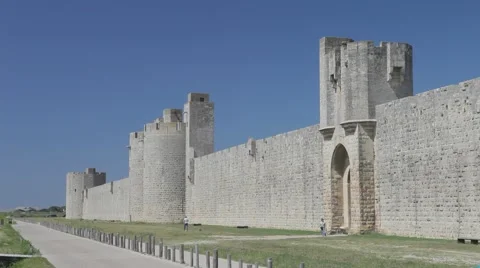 View of Aigues-Mortes, Camargue. Video stock 64683760