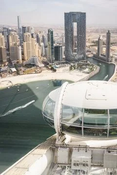 View from the Ain Eye Ferris wheel in Dubai - United Arab Emirates - Travel.. Stock Photos