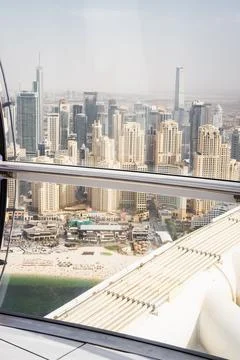 View from the Ain Eye Ferris wheel in Dubai - United Arab Emirates - Travel.. Stock Photos