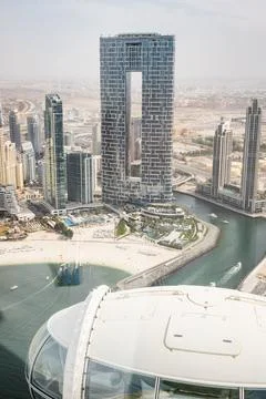 View from the Ain Eye Ferris wheel in Dubai - United Arab Emirates - Travel.. Stock Photos