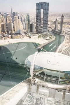 View from the Ain Eye Ferris wheel in Dubai - United Arab Emirates - Travel.. Stock Photos