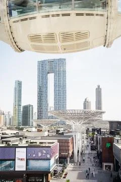 View from the Ain Eye Ferris wheel in Dubai - United Arab Emirates - Travel.. Stock Photos