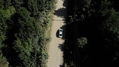 View from the air on the movement car. Stock Footage 111391368