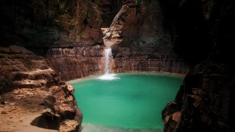 View of Air Terjun Wai Marang in Indonesia. Stock-Footage 343685661