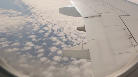 View From Aircraft Above Clouds Stock Footage 96249664