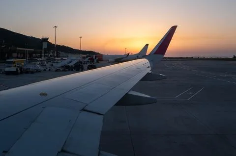 View from an aircraft window Stock-Fotos