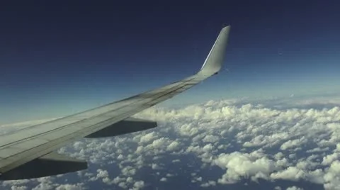 View from airliner window Stock Footage 10999230