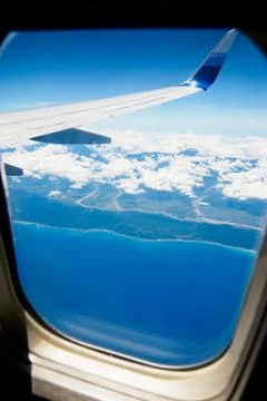 View from airpalne window. Stock Photos