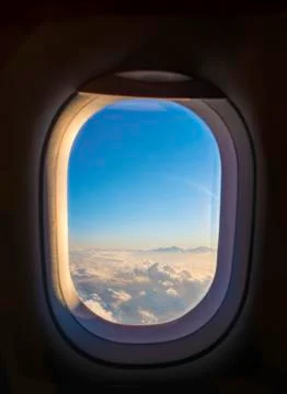 View from airplane cabin window Stock-Fotos