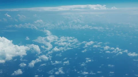 View from the airplane. Clouds. Aerial Stock Footage 133783625