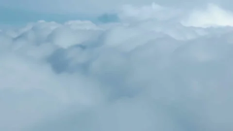 View from the airplane. Clouds. Aerial Stock Footage 133784051