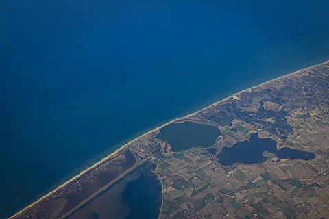 View from airplane on earth Stock-Fotos