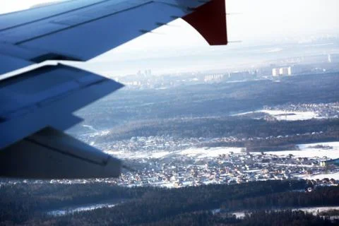 View from airplane Stock Photos