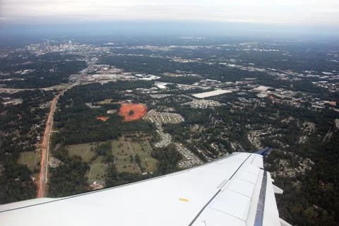 View from airplane Stock Photos