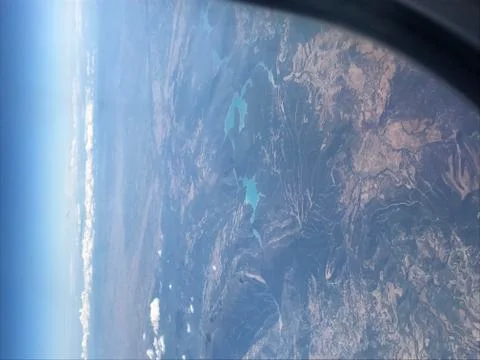 View from an airplane Stock Photos