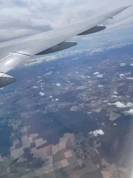 View from airplane 스톡 사진