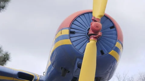View Of The Airplane Propeller Stock Footage 277646100