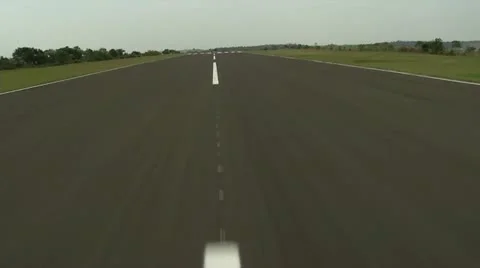 View of the airplane taking off Stock Footage 12100104