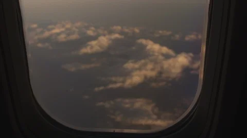 View from airplane window 1 | clouds sunset sunrise Vídeo Stock 118660311