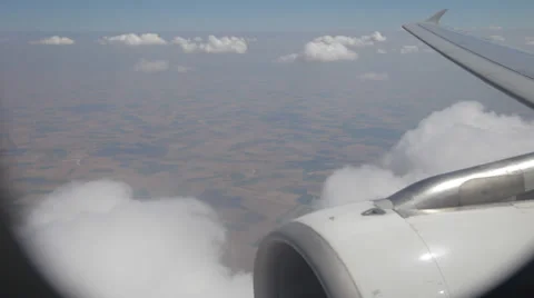 VIEW FROM AIRPLANE WINDOW # 2 Video stock 28123208