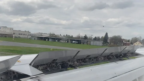 View from airplane window beautiful clouds from up,plane Stock Footage 242589700