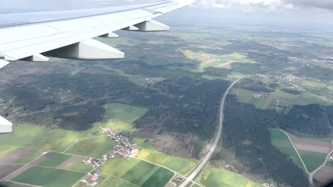 View from airplane window beautiful clouds from up Stock-Footage 242589709