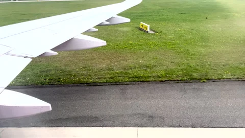 View from airplane window beautiful clouds from up Stock Footage 242589737