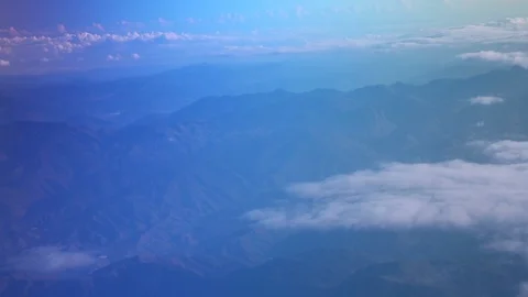 View From Airplane Window Blue Mountains Video stock 102499259