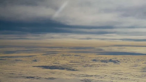 View From Airplane Window. Cloud sky 239 Stock Footage 84822745