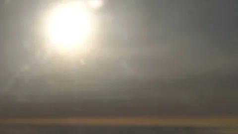 View from the airplane window. cloudy day. Stock Footage 81886723