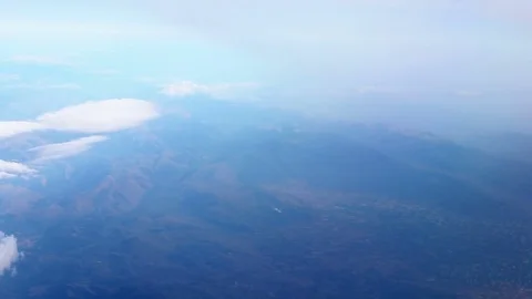 View from the airplane window. Flight over Italy Stock Footage 77382494
