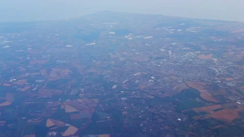 View from the airplane window. Flight over Italy Stock Footage 77462218