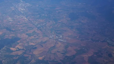 View from the airplane window. Flight over Italy Stock Footage 78749753