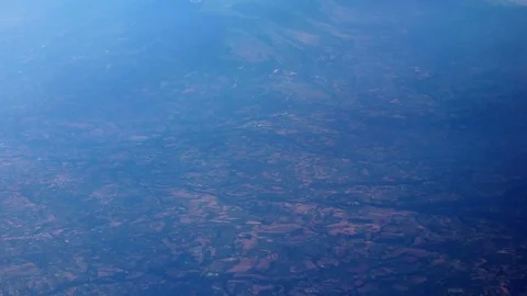 View from the airplane window. Flight over Italy Stock Footage 78780930