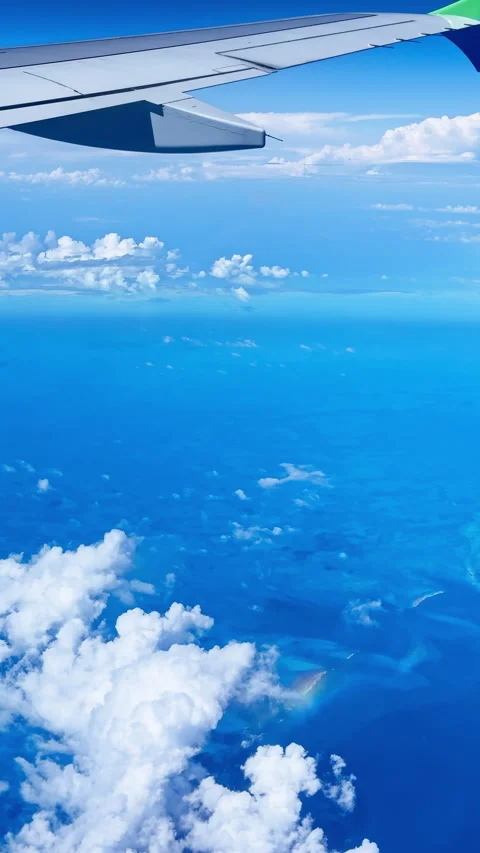 View from the airplane window of Florida Coast, Miami. Stock Footage 306901204