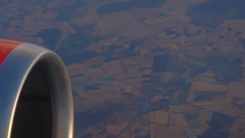 View from the airplane window. Flying over Mexico Video stock 105144961