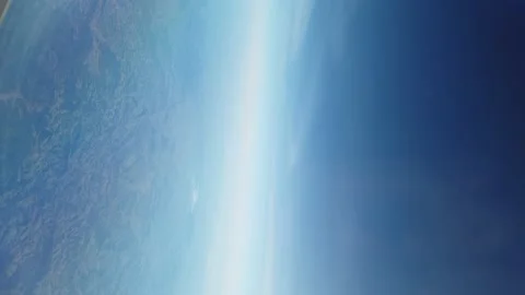 View from the airplane window. Flying over Brazil. vertical video Video stock 224555657