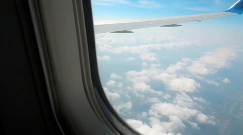 View from the airplane window Video stock 38354644